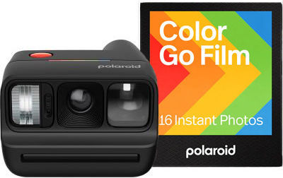 Polaroid Go Gen 3 Sofort Fotokamera + Farbfilm-Paket (16 Fotos) Schwarz