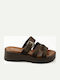Women's Summer Platforms in Slipper Style Brown