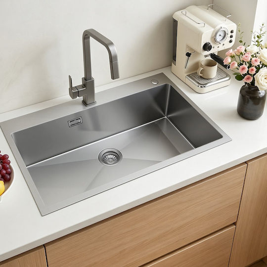 Vevor QRSSCBXGPGTSIW82Q001V0 Ένθετος Inox Μ85xΠ45cm Γκρι