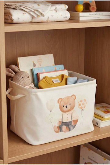 SteweHome Fabric Brown Storage Basket 25x18cm