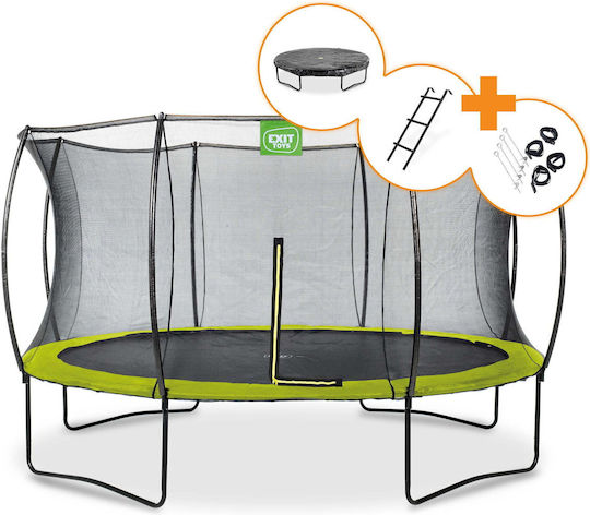 Exit Toys Trambulină de Exterior cu Diametrul de 366 cm cu Scară și Plasă de Protecție
