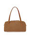 Net Silhouette Leather Women's Shoulder Bag Suede Tabac Brown