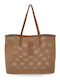 Net Leather Women's Shoulder Bag Brown