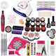 Kit Unghii False Sensopro Milano Gel Uv 15ml Promoție #09 Set Cadou 4 Perii Manichiură