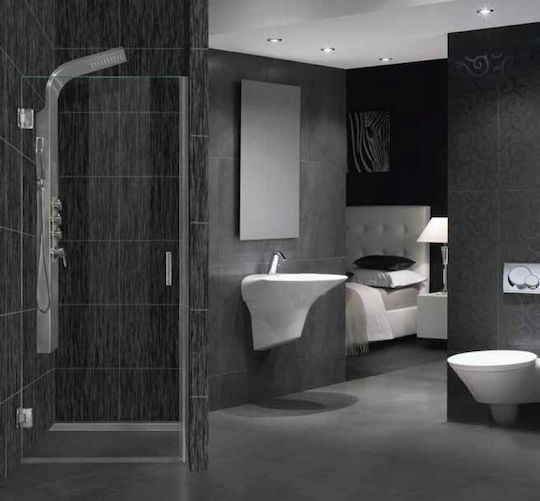 Aquarelle Shower Screen with Sliding Door 70-72x190cm Clear Glass Chrome Aquarelle Shower Screen with Sliding Door 70-72x190cm Clear Glass Chrome