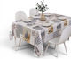 PVC Waterproof Tablecloth 140*240cm Lavender Grey Pattern