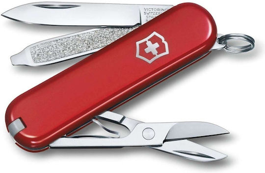 Victorinox Classic Sd Швейцарско армейско ножче Ключодържател Червен