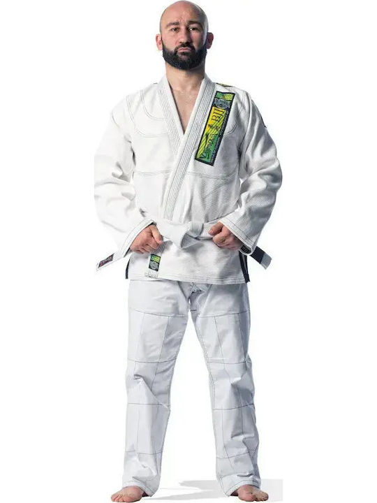 Olympus Uniformă bărbătească Brazilian Jiu Jitsu Albă