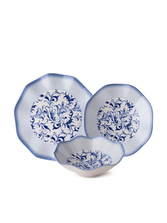 Hermia Alb Porțelan Set de Vase 24buc