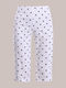 Celestino Women's Capri Trousers Polka Dot Slim Fit Ecru