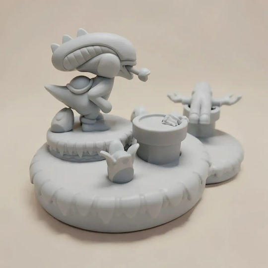 Небоядисана 3D Фигура Yoshi Alien Mashup Mario Alien 3D Боядисване DIY Подарък Цветове 30 См 1:6