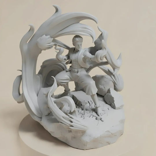 Figurină 3D Nevopsită Akaza Din Demon Slayer Model 3D Vopsire Diy Cadou Culori 30 Cm 1:6