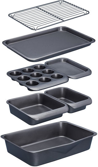 Kitchen Craft Formă Pentru Tort Pătrată Din Oțel Inoxidabil 41x31x9.5cm 7 Bucăți