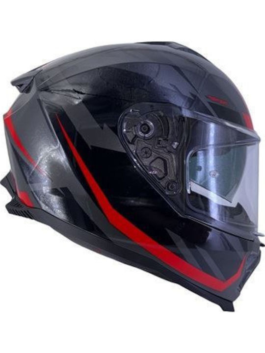 Faseed 865 Atos Black Grey Red Motorcycle Helme...