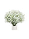 SteweHome Set Aus 7 Stück Dekorative Künstliche Weiße Blumenstrauß Pisso Weiß
