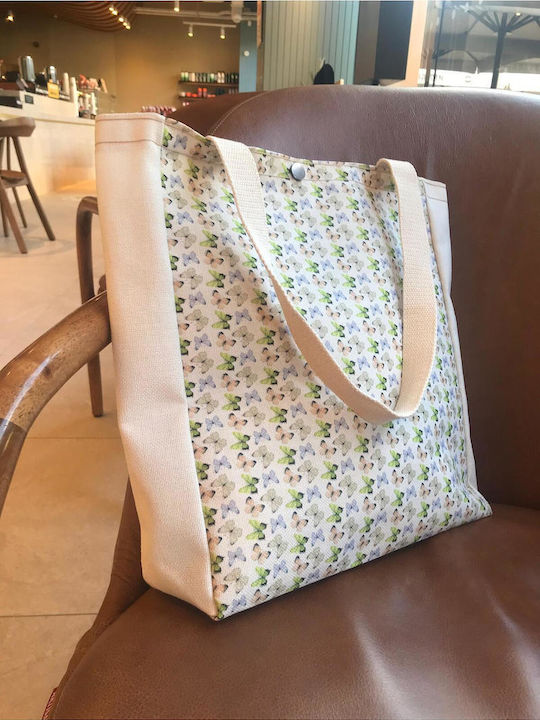 Enpapa Stoff Damen Schultertasche Beige
