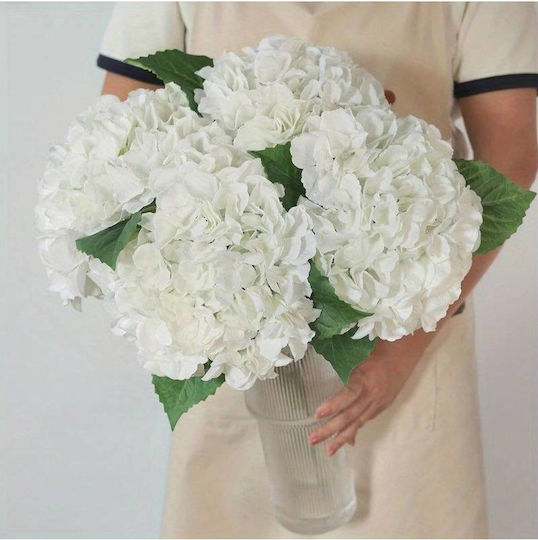 SteweHome Künstlicher Weißer Blumenstrauß Hortensie Weiß