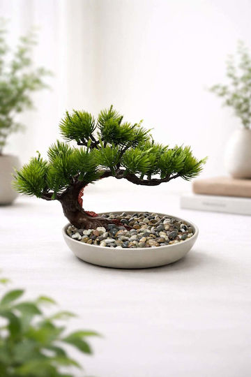 Stewehome Decorative Bonsai Plate Table Shelf Home Office Green