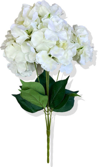 Stewehome Artificial White Hydrangea Bouquet Tree 5 Branches Multicolour