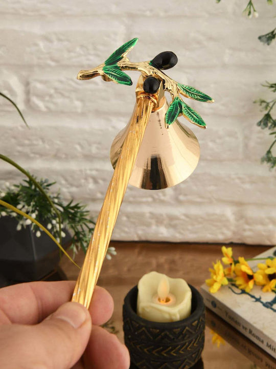 SteweHome Metal Candle Holder in Gold Colour 10x20cm
