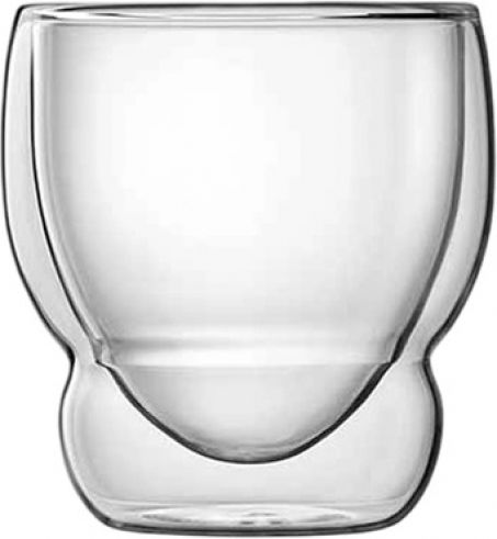 Bormioli Rocco Set Tassen Cappuccino Glas Weiße GLOBO 23CL 2Stücke