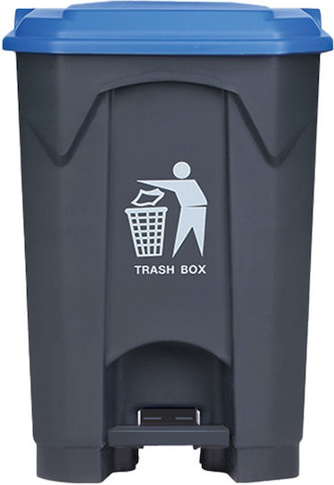 Ready Plastic Waste Bin with Pedal 68lt Blue