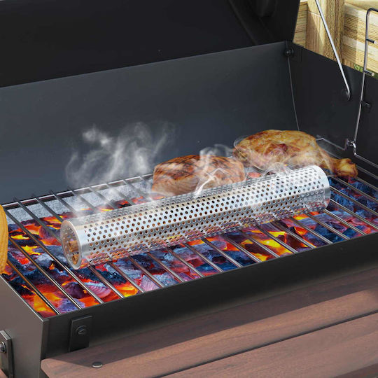vidaXL Außengrill 103 x 60 x 113 cm aus Stahl Schwarz