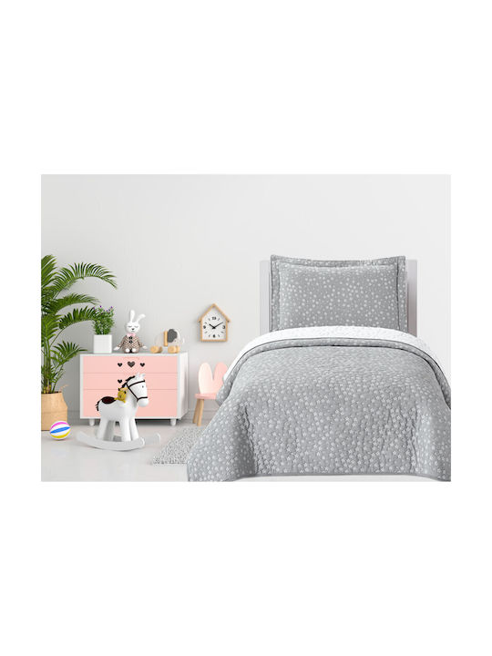 Set Pătură Pentru Copii Single Cu Față De Pernă Gri 160x220 cm