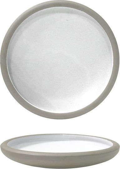Ready Soup Porcelain White Plate with Diameter 19cm 6 Pieces