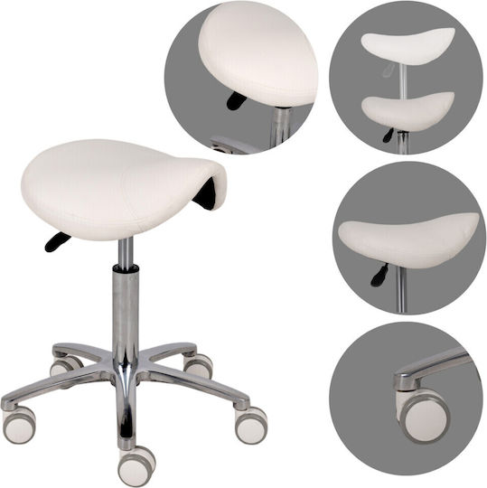 Habys Medical Stool with Backrest White T-TACHA005