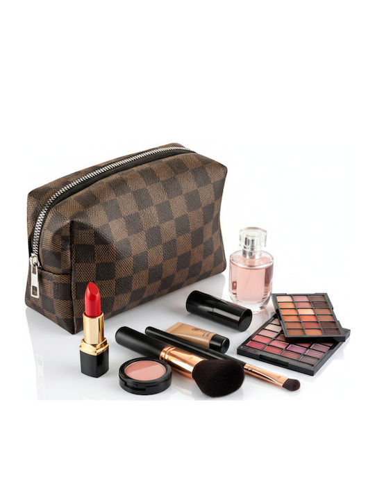 Enpapa Tägliche Kulturbeutel Makeup Tasche Elegant Kompakter Design Synthetisches Leder