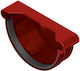 Gutter Cap 120 Mm Pvc Red