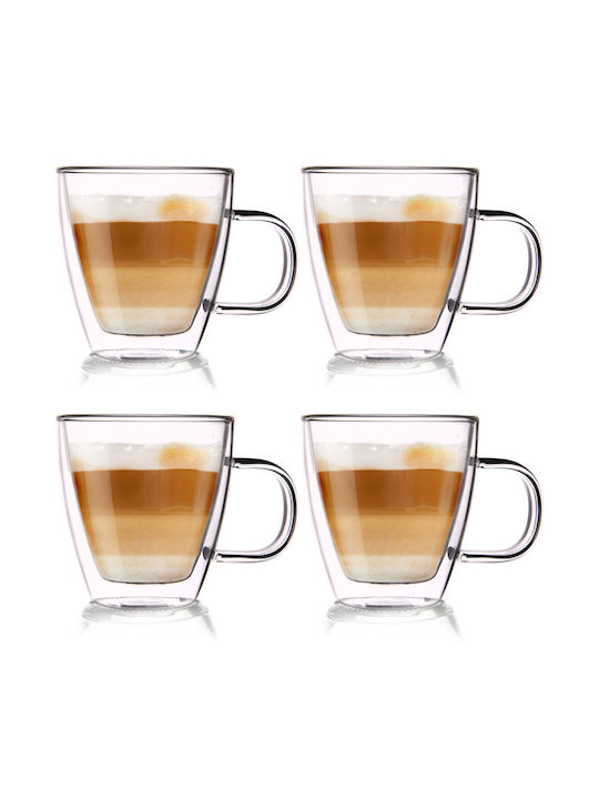 Orion Glas Tasse Transparent 180ml 4 Stück