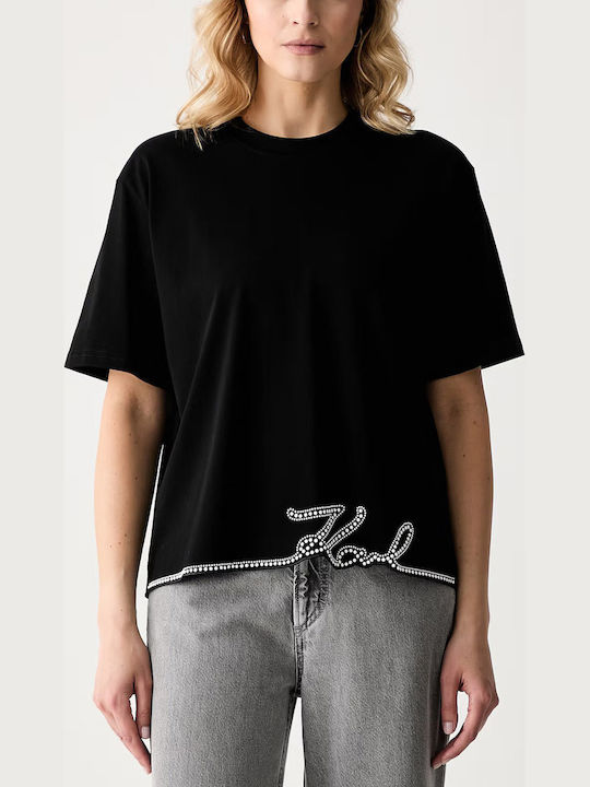Karl Lagerfeld T-Shirt Μαύρο