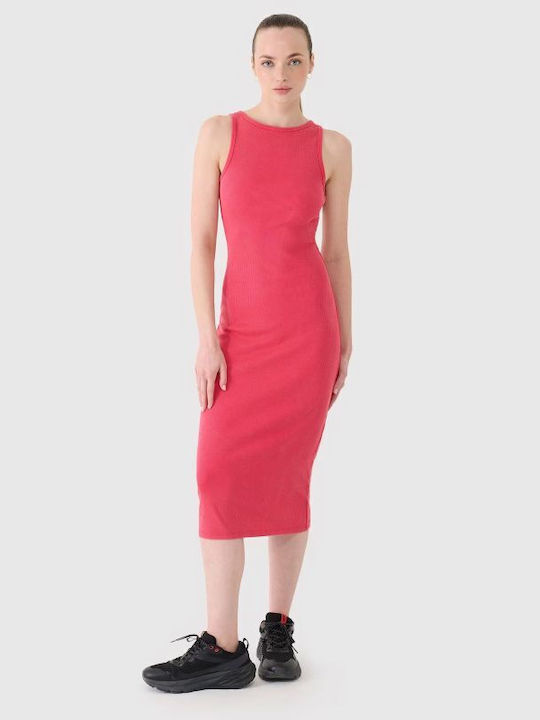 Summer Midi Athletic Sleeveless Beige Dress