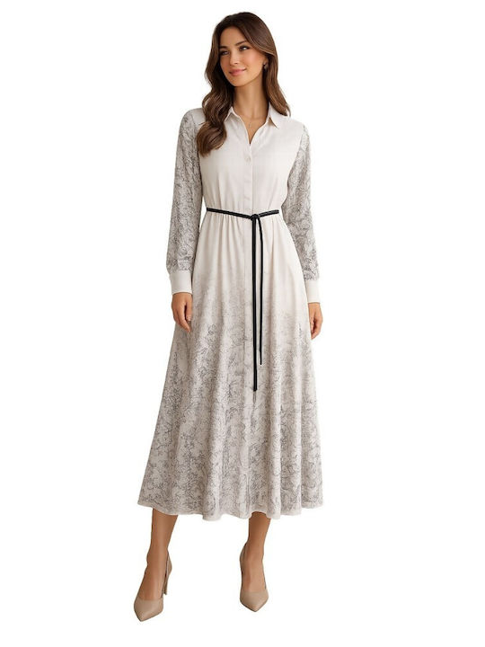 Tensione In Summer Maxi Shirt Dress Multi Color