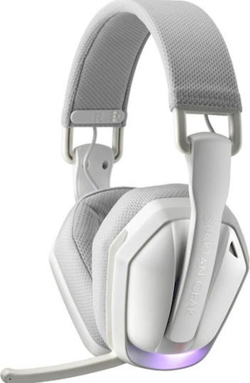 Spartan Gear Apollonis Ασύρματο Over Ear Gaming Headset με σύνδεση Bluetooth Λευκό for Nintendo Switch / Nintendo Switch 2 / PC / PS4 / PS5