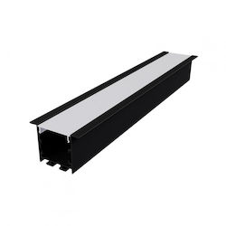 Aca Light Vylo Προφιλ Αλουμινιου P211u Μαυρο Me...