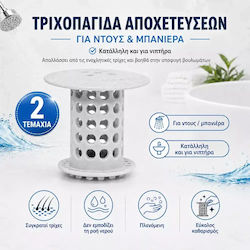 Shower & Sink Drain Hair Catcher Universal 2 Pi...