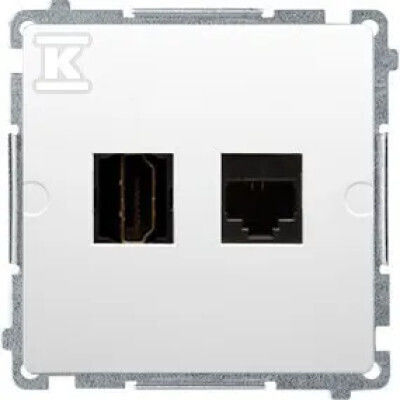 Simon Basic Hdmi+computer Socket Rj45 Cat.6 White Bmghrj45.01/11