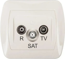 Simon Chord Antenna Jack Rd Tv Sat End Beige Aas/12