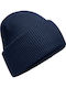Beanie Unisex Beanie with Rib Knit in Navy Blue Colour
