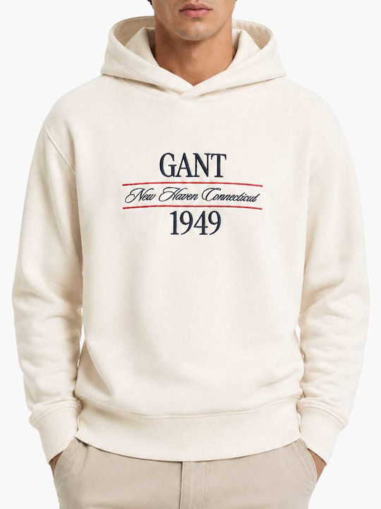 Gant Sweatshirt Cream with Hood