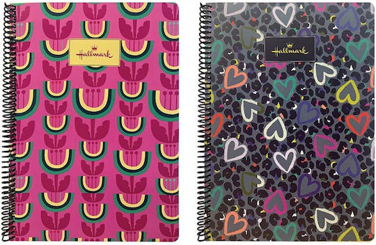 Hallmark Spiral Ruled Notebook A4 70 Paper Sheets 2 Subjects