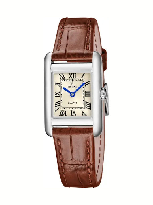 Festina Дамски Часовник Кварцов с Кафява Кожена...