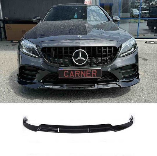 Преден Спойлер Mercedes-Benz C Class C205 W205 Фейслифт 19-21 AMG Line Черен Лъскав Brabus Look 3 Броя