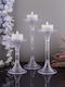 SteweHome Set of Orange Candle Holders 3 Pieces