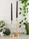 SteweHome Set Of Metal Candle Holders In Gold Colour 2 Pieces