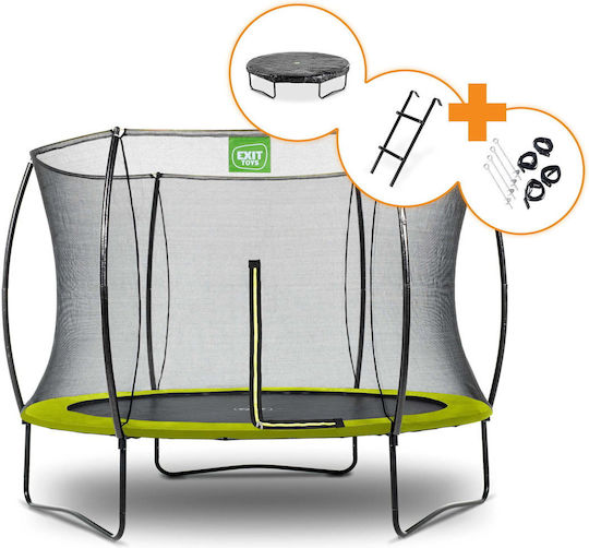 Exit Toys Silhouette Τραμπολίνο Εξωτερικού Χώρου Διαμέτρου 244εκ. με Σκάλα & Προστατευτικό Δίχτυ