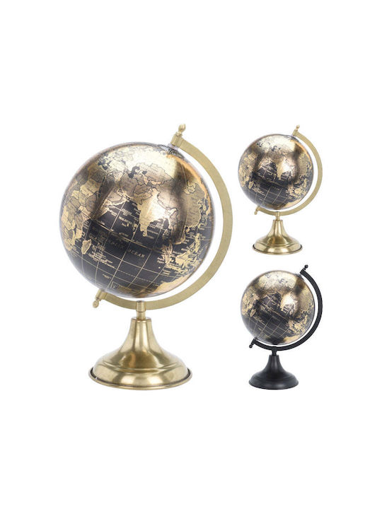 Zaros Beleuchteter Globus D.20cm x 33cm Schwarz Gold